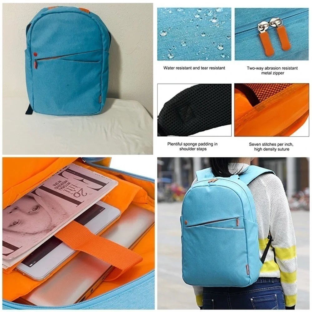 KINGSLONG Business Durable Linen Laptop Backpack Large Capacity Shoulder Strap